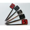 Chroom Zwart Rode Letters S Badges Emblemen Embleem Badge voor Mercedes C63s E63s CLS63s S63s GLE63s GLC63s GLS63s AMG S4770611