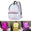 Women School Shiny Laser Mini Travel Student Cute Ladies Leather Hologram Backpacks Silver Small Holographic Backpack 4 Colors Y1105