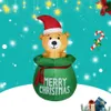 Christmas Inflatable Cute Gift Yard Decoration LED Lights Decor Blow up Lighted Decor Lawn Inflatable for Outdoor Indoor Holiday 201017