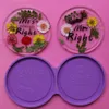 100 stks DIY Crystal Tea Lade Coaster Mold Mrs Right Paar Epoxy Hars Mold Thuis Bruiloft Decoratie