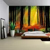 3D Psychedelic Forest Tapestry Fairy Garden Hippie Opknoping Muur Decoratieve Woonkamer Wall Art Tapestry Decor 150x200cm 334 R2