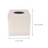 Tissue Boxes & Napkins Leather Box Square White Roll Paper Holder Napkin Case For Home Car Restaurant