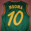 2002 2003 Cameroon retro soccer jersey World #3 WOME Cup #10 MBOMA classic vintage vest football shirt 02 03 commemorate home green sleevele