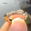 Snake Bone Female Diamond 14K Rings Rose Gold Cocktail Jewelry Joyeria Fina Fashion Nose Ring Luxury Magic Anillos Mujer 211217