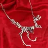 Sexy Lange Halskette Gothic Tyrannosaurus Rex Skelett Dinosaurier Anhänger Charme Halskette Drachen Knochen Legierung Collares Schmuck G1206