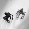 Vintage Punk Black Spider Ring Öffnen Einstellbare Edelstahl Ringe Für Männer Party Urlaub Geschenk Schmuck