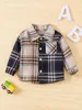 Baby tartan patched pocket coat hon