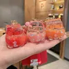 Creative Fashion Lucky Cat Transparent Floating Bottle Keychain Female Cute Acrylic Doll Keychain Car Pendant Jewelry Gift G1019