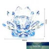 80 мм кварцевый кристалл лотос цветок ремесел стеклянные препараты Fengshui украшения фигурок дома свадьба декор декор подарки сувенирная цена экспертов