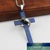 Nova Moda Pingente De Aço Inoxidável Cristão Bíblia Prayer Cross Pingente Homens Colar Presentes de Jóias