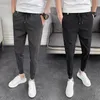 Stilleri Yaz Erkekler Casual Harem Pantolon Marka Kore Slim Fit Joggers Pantolon Erkekler Katı Tüm Maç Streetwear Pantolon Erkekler 36-28 TR