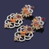 FARLENA bijoux mode évider collier de fleurs serti de strass pour les ensembles de bijoux de fiançailles de mariage de mariée H1022