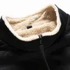 文字プリントウールのジャケットの男性のブランドの厚い暖かいコートジッパー爆撃機ストリートウェア男性ファッションS 211217