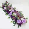 Couronnes de fleurs décoratives 50 cm Arrangement de mur de fleurs de mariage fournitures pivoines en soie Rose rangée artificielle décor toile de fond décoration
