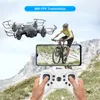 El61HW Mini Drone met 720p HD Camera Hight Hold Mode RC QUADCOPTER RTF WIFI FPV Opvouwbare Helicopter Toys vs HS210