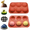 Newhalf Sphere Silicone Soap Moulds Bakeware Tårta Dekorera Verktyg Pudding Jelly Chocolate Fondant Mold Ball Biscuit Baking Moulds Ewe6303