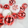 28 pièces par boîte décorations d'arbre de noël décor intérieur boules peintes colorées ornements SF0099