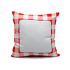 Sublimação Grid travesseiro Caso em branco Almofada de almofada de almofada branca coberta Poliéster Teat Square Throw almofada para o couch de banco JJD10651