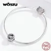 WOSTU Cancro Constellation Beads 925 Sterling Silver Zircon Charm Fit Original Bracciale fai da te Perline per creazione di gioielli CQC1213 Q0531