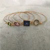 Pulseira na moda cor de ouro colorido pingente de pedra fina pênis 4 em um conjunto q0719