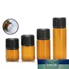 100 pièces 3 ml/5 ml verre ambre petites bouteilles d'aromathérapie d'huile essentielle échantillons bruns flacons d'essai voyage conteneurs rechargeables