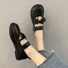 Lolita Schoenen Patent Lederen Mary Janes Schoenen Ronde Teen Casual Shoe Bowtie Button Dames Flats Lente Herfst Mujer 8894N