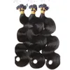 Body Wave Micro Loop Human Hair Extensions Color Natural Remy Brazilian può essere tinto per le donne