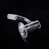 Seamless Fully Weld 20mm 2mm Thick Smoking Quartz Blender Spin Banger Nail Beveled Edge Accessories for Prevent Oil Splashing Glass Water Bongs FWQB03