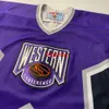 Tanie niestandardowe CCM Western Conference All Star koszulka hokejowa Vintage fioletowy ścieg dowolny numer nazwa mężczyźni dziecięce koszulki hokejowe XS-5XL