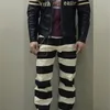 BOB DONG 16oz gevangenisbroek met meerdere zakken motorfiets zwart wit gestreepte broek 210201243l