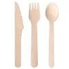 disposable wooden plates Wooden Dinnerware Forks Spoons Knives Set Disposable Dinnerware Alternative to Plastic Cutlery Eco Biodegradable Replacements TX0092