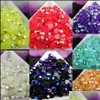 Rhinestones Losse Kralen Sieraden 2500 stks / zak SS20 5mm 7 Kleur Jelly AB Hars Crystal Platback Super Glitter Nail Art Strass Wedding Decoratio