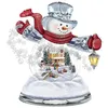 Christmas Decorations 3Pcs Tree Rotating Sculpture And Train Paste Winter Home Decoration 2022