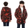 Jongen tieners winterjas gewatteerde jas bovenkleding voor 8-17t mode hooded dikke warme kinderen parka overjas hoge kwaliteit 211203
