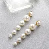 Elegant Created Big Simulated Pearl Long Earrings Pearls String Statement Dangle Earring For Wedding Party Gift