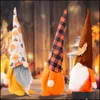 Andra festliga festförsörjningar hem trädgård skörde festival dekoration ansiktslös gnome plysch docka tacksägelse halloween alf ornament barn g