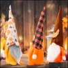 Autres fournitures de fête festive maison jardin récolte festival décoration poupée en peluche gnome sans visage Thanksgiving Halloween elfe ornements enfants G