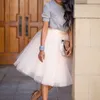 Party Train Puffy 5layer 60cm mody Kobiety Tiulle Spódnica Tutu Wedding Bridal Bridalal Orskirt Petticoat Ita Saia 220617