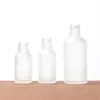 10ml 15ml 20ml 30ml 50ml Garrafa do conta-gotas de vidro fosco frasco de cosméticos vazios para óleo essencial com tampas de bambu imitadas