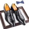 Big Size Moda Homens Negócios Formal Dress Sapatos Sapatos de Casamento de Couro de Casamento Oxfords Watty Toe Sapato