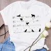 Mulheres Gráfico desenhos animados planta manga curta senhoras imprimir roupas roupas senhora tees tops feminino camiseta mulheres t-shirt x0527