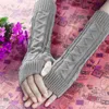 Fingerlose Handschuhe Wolle Winter Arm Warm Lange Gestrickte Tastatur Leck Finger Dame Mädchen Hand Fäustlinge Damen Handschuh 5