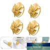 4pcs Novel Alloy Napkin Rings Buckles For Dinner Party Wedding Home (Golden) Factory price expert design Quality Latest Style Original Status