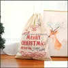 飾りお祝い用品ホームガーデンリスマスサンタ袋5つのスティールキャンバスコットンラージオーガニックヘビーデストリングギフトバッグパーソナライズFE