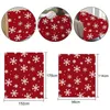 Flocon de neige jeter couverture polaire doux chaud hiver rouge couvertures noël cadeau de noël en peluche couvre-lits pour lits canapé bâche de voiture