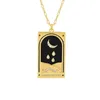 Colliers pendants Colliers de tarot en strass CZ colorés pour femmes Moon Sun Star Tag Astologie Bijoux céleste vintage Wholelsal4590610