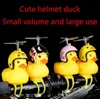 2021 Small Yellow Bike Duck Bicycle bell Luminous Normal Airscrew Helmet Ducky Dicycle Wind Motor Riding Cycling Lights Horn acces9169503