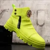 Luxe Marque Martin Love High End Boots Anti-Wrinkle Gang Wedding Buty Punk Comfort Shoe Chaussure Homme Cowboy Motorcycle Work Safet Bot A23