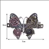 Pinces à cheveux Barrettes Bijoux S874 Mode Femmes Vintage Papillon Barrette Steampunk Gear Alliage Épingle À Cheveux Clip Pin Lady Drop Delivery 2021