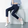 Calças de moda coreana mulheres primavera bonito 20 doces cores lápis calças elegante estiramento básico grande tamanho leggings 211115